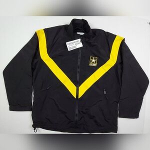 Unicor US Army Physical Fitness Uniform Jacket Womens Medium R Black Yellow NWT